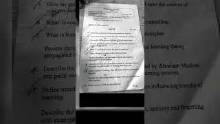Education psychology b.ed second year old question