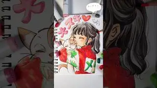 Together Forever ❤️  #art #manga #christmas #bestfriend  #coloring #drawing #love #neko #holiday