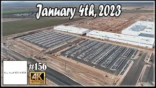 Lucid Motors Factory Construction Site January 4th, 2023 | Drone Footage of 10:00 AM