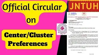 JNTUH Center/Cluster Preferences Cluster Centers||how to select cluster centers||jntuh exams updates