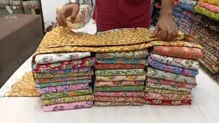 Kuksi print cotton suits with chiffon dupatta
