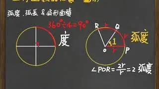 001. 弧度，弧長及扇形面積原理