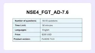 Практический экзамен NSE4_FGT_AD-7.6 | Сдайте экзамен администратора NSE 4 - FortiOS 7.6