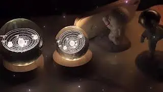 Crystal Ball Night Lamp | Crystal Ball Decoration Solar System Led Night Lights Desktop Home Decor