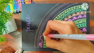 Mandala Art#huezcolor#mandala#art#beautiful#dot#dotmandala#brush#love#indian#mandalaart#simple#easy
