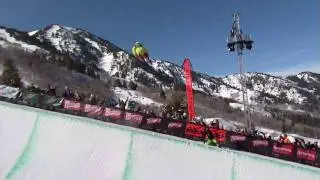 Peter Olenick - Freeskiing Superpipe Best Trick - Dub Alley Oop Flip