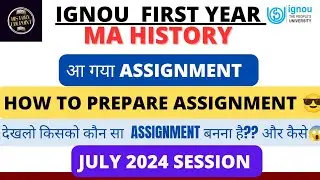 IGNOU July 2024 Assignment 1st Year| MA History( MAHI)How To Prepare Assignment 🤔 #ma_history Part 2
