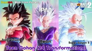 Dragon Ball Xenoverse 2 – Teen Gohan 24 Transformations Mod Gameplay on 2 Quests