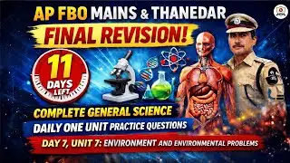 AP FBO Mains General Science Final Revision🔥| Unit 7 | Daily Unit-Wise Practice MCQs by Sushma Mam