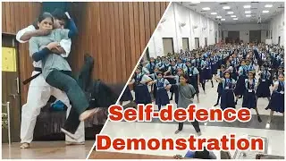 Self-defense demonstration for girl's #selfdefance #girls #safety #women #bjj #fight #women'safety