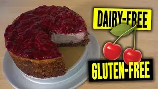 Baked Vegan Cherry Cheesecake | Sugar & Oil-Free Recipe