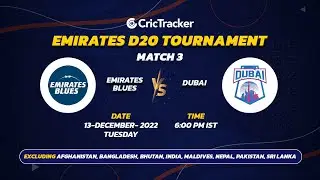🔴 LIVE: MATCH 03 | Emirates Blue vs Dubai | Emirates D20 2022