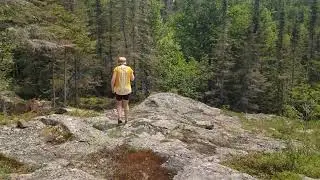 Northern Ontario: Halfway to the top of the Neys lookout (thought it was the peak)