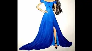 Doll art/ Dressdesign / putul art / Ramp walk.  #art #painting