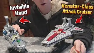 Venator-Class Attack Cruiser & Invisible Hand Speed Build #starwars #legostarwars #stopmotion
