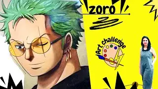 how to draw zoro easy | ballpen art | one piece - step by step | c&oacute;mo dibujar anime #pcartchannel
