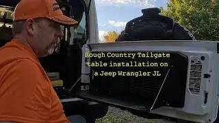 Rough Country Tailgate table installation on a Jeep Wrangler JL