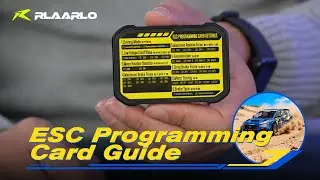 RLAARLO ESC Programming Card Tutorial Part1 | RLAARLO Workshop