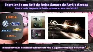 Como Instalar o Relé de Aviso Sonoro de Faróis 🔧 Nunca mais esqueça os faróis acesos! 💡🔊