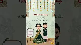 MEHENDI CEREMONY INVITE | SINGLE PAGE INVITATION | DIGITAL WEDDING INVITES