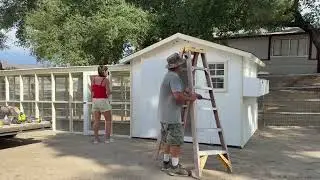 Temecula Valley Custom Coops Delivery & Setup 8x8 Chicken Coop 8x16 Chicken Run 