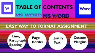How to Add Table of Contents, Page border and Custom Margins in MS Word