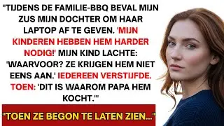 Op de BBQ beval mijn zus mijn dochter haar laptop te geven. 'Mijn kinderen hebben hem meer nodig...