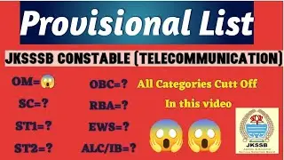 JKSSB Provisional list of (telecommunication) constable #viral #jkssb #jkp #constable #telecom 