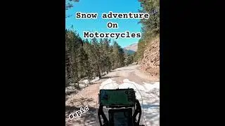 Epic Snowy Mountain Roads on #adventurebike #shorts #offroad  #snowadventures #epicviews