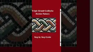 Triple strand border pattern, step by step