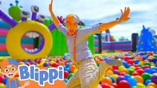 Jump In The Ball Pit! 10 Year Anniversary ✨ | Blippi | Moonbug Kids - Farm Animals