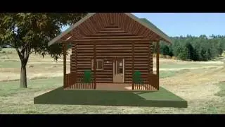 Conestoga Log Cabin Kit Tour - Brandywine 20'x27' Model with 2 BR | 1 BA | 740 SQF
