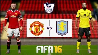 RETRO Manchester United vs Aston Villa | Premier League Classic | FIFA 16 Gameplay [4K]