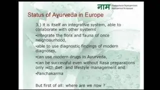Ayurveda Education in Europe. Status & Perspective