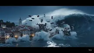 Coastal Town Tidal Wave Destruction