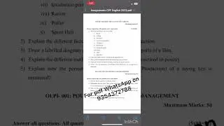 OLP 1 ENGLISH MEDIUM SOLVED ASSIGNMENT 2023-24 FOR PDF WHATSAPP ON 9354372788