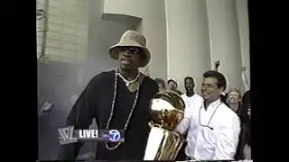1997 Chicago Bulls Championship rally celebration in grant park on abc7-full broadcast