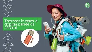 Thermos in vetro, a doppia parete 420 ml   54B9135