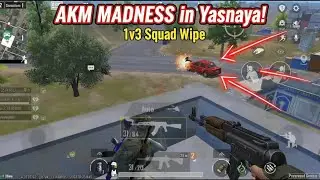 AKM MADNESS in Yasnaya! 💥 | 1v3 Dacia Squad Wipe | BGMI