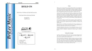 Hold On (BL1171) arr. Dan Davison