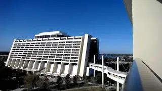 Bay  Lake Tower view of Contemporary Resort at Disney World