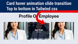 Card Hover Animation | Slide Transition (Top to Bottom) in Tailwind CSS #tailwindcss #html #css3