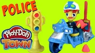 Play Doh Town Police Motorcycle Playset NEW PLAY DOH TOY Playtime Video