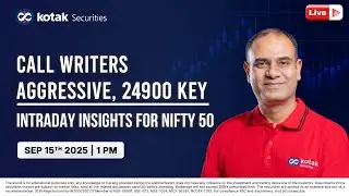 🔴 [Live] Call Writers Aggressive, 24900 Key  | Intraday Insights for Nifty 50 | Sept 15