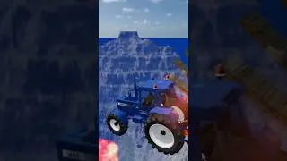 THE BLUE Tractor vs Hydraulic Crush #51 | BeamNG.Drive Gameplay