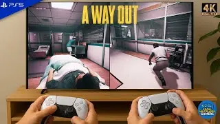 A Way Out - Part 1 | 2 Players Split Screen Local Multiplayer Gameplay on PS5