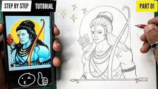 How To Draw Shree Ram Full Detailed Step By Step Tutorial @AjArts03