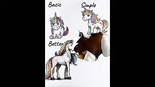 How to Draw UNICORN 🦄 #shorts #unicorn #art