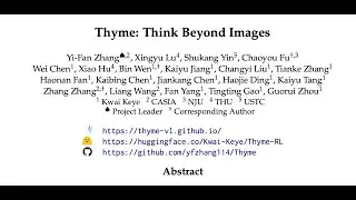 Thyme: Think Beyond Images