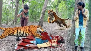 Tiger Attack man in forest full made move part 2